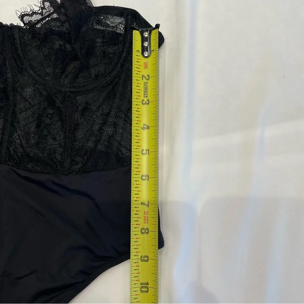 Akira‎ Black Lace M Body Suit Lingerie Sexy Romantic Goth Whimsigoth Flirty Fem